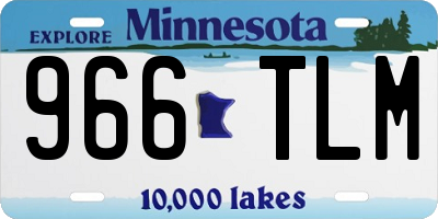 MN license plate 966TLM