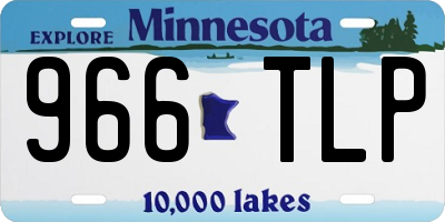 MN license plate 966TLP