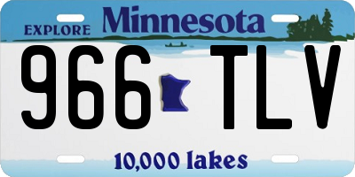 MN license plate 966TLV