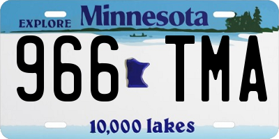 MN license plate 966TMA