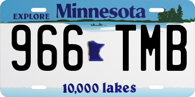 MN license plate 966TMB