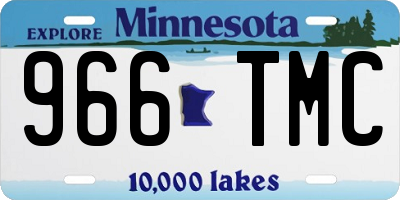 MN license plate 966TMC