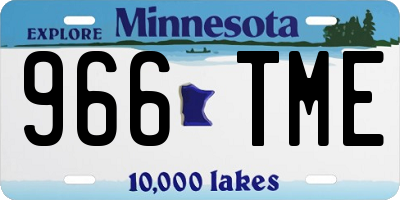 MN license plate 966TME