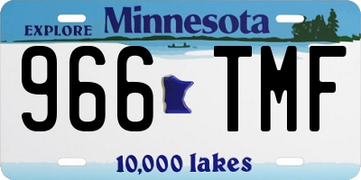 MN license plate 966TMF