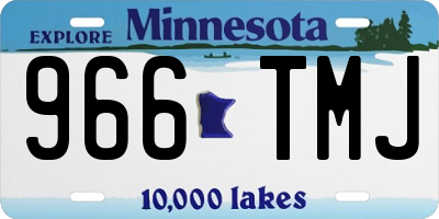 MN license plate 966TMJ