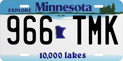 MN license plate 966TMK