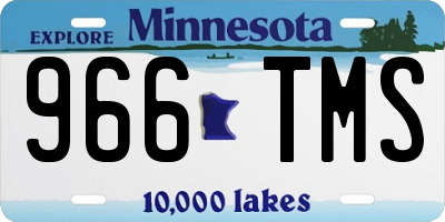 MN license plate 966TMS