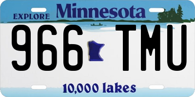 MN license plate 966TMU