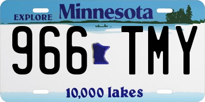MN license plate 966TMY