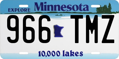 MN license plate 966TMZ
