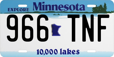 MN license plate 966TNF