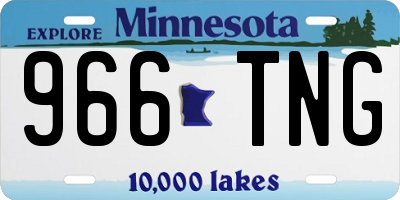 MN license plate 966TNG