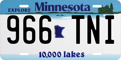 MN license plate 966TNI