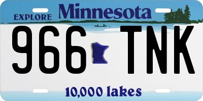 MN license plate 966TNK