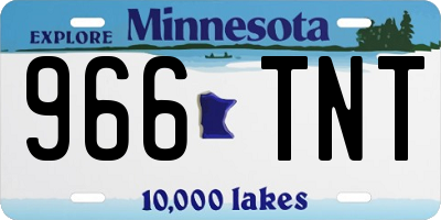 MN license plate 966TNT
