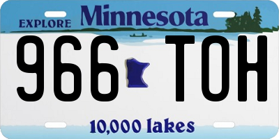 MN license plate 966TOH