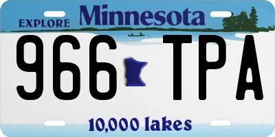 MN license plate 966TPA