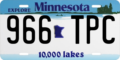 MN license plate 966TPC