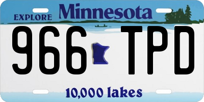 MN license plate 966TPD