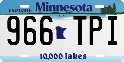 MN license plate 966TPI