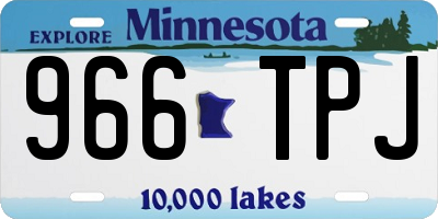 MN license plate 966TPJ