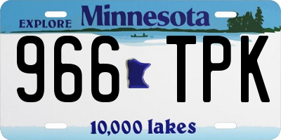 MN license plate 966TPK