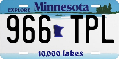 MN license plate 966TPL