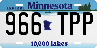 MN license plate 966TPP