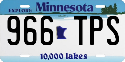MN license plate 966TPS