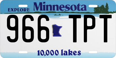 MN license plate 966TPT