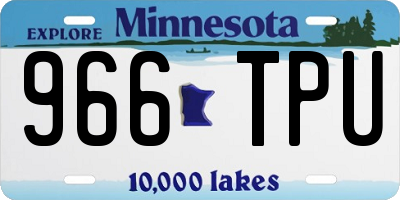 MN license plate 966TPU