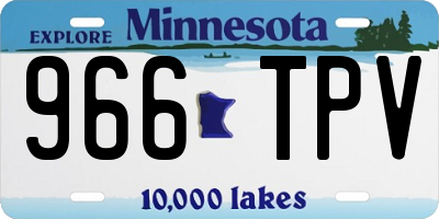 MN license plate 966TPV
