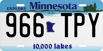 MN license plate 966TPY