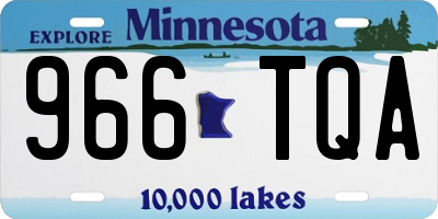 MN license plate 966TQA