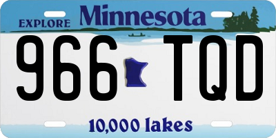 MN license plate 966TQD