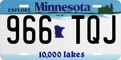 MN license plate 966TQJ