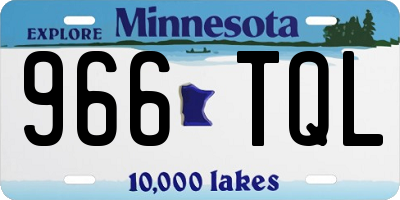 MN license plate 966TQL