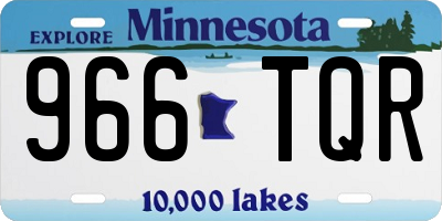 MN license plate 966TQR