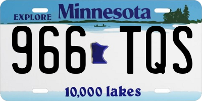 MN license plate 966TQS
