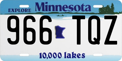 MN license plate 966TQZ