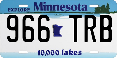 MN license plate 966TRB