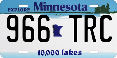 MN license plate 966TRC