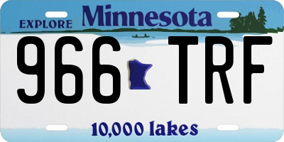 MN license plate 966TRF