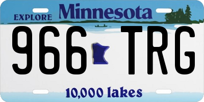 MN license plate 966TRG