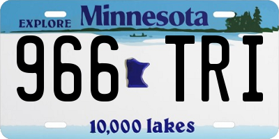 MN license plate 966TRI