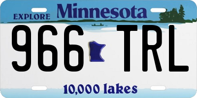 MN license plate 966TRL
