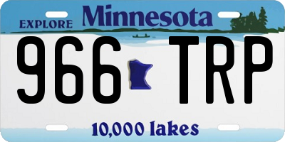 MN license plate 966TRP