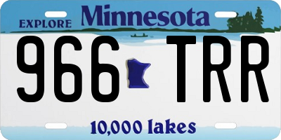 MN license plate 966TRR
