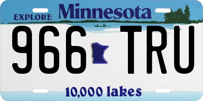 MN license plate 966TRU