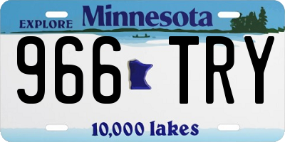 MN license plate 966TRY